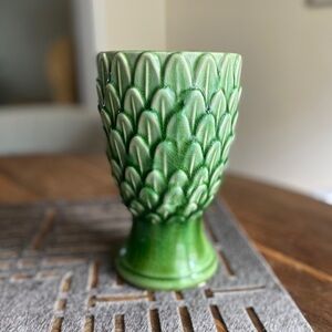 Green Artichoke Ceramic Vase